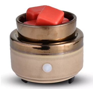 Copper & Peach Orange Ceramic Rounded Wax Warmer